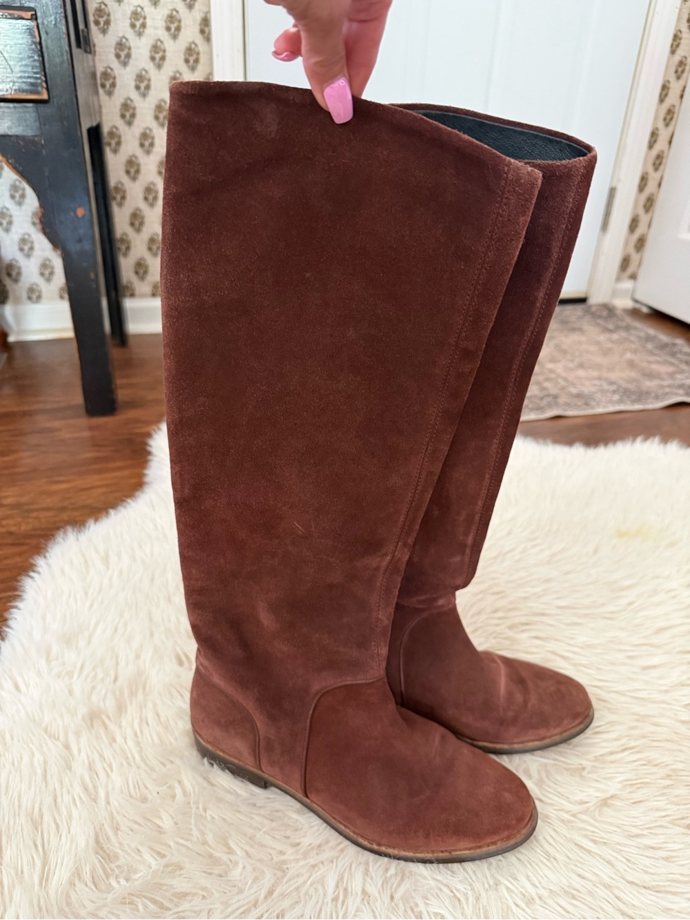 UGG Chestnut Suede Over-the-Knee Boots
